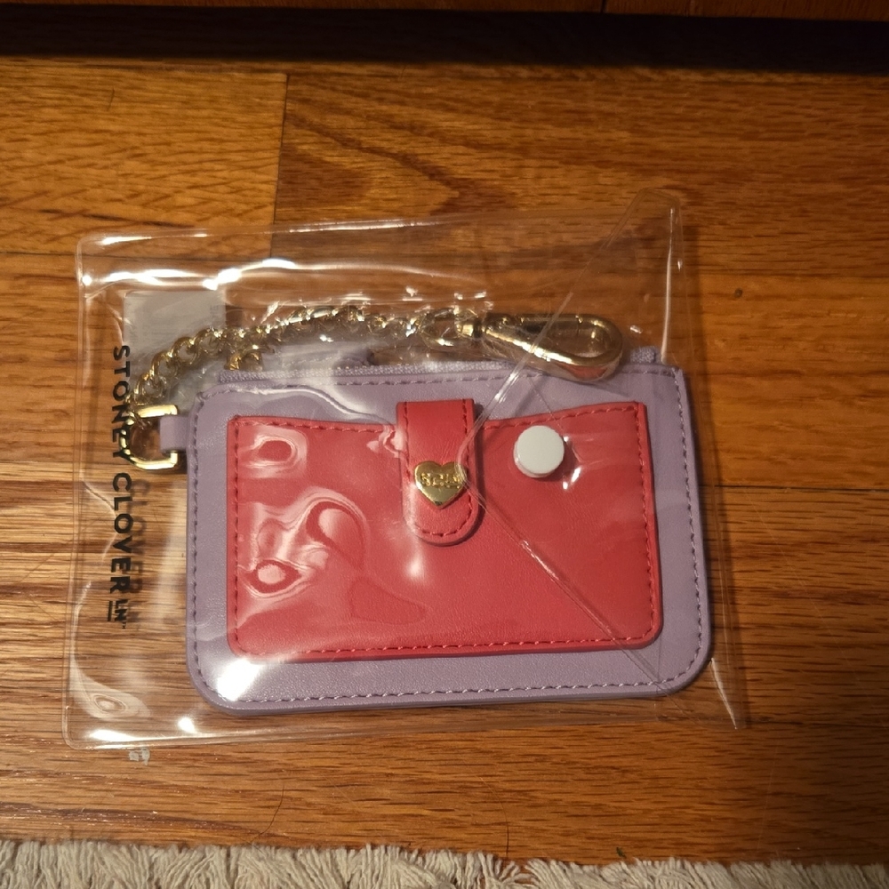 Stoney Clover Lane Pink and Purple Card Holder